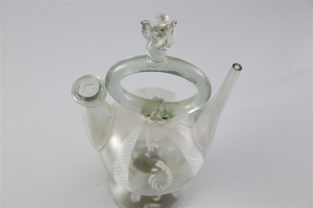 A Spanish Cantir glass vessel, 17th/18th century, 29.5cm high